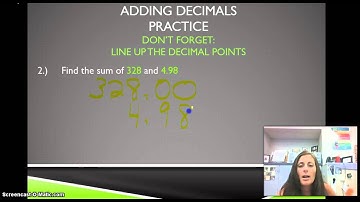 Envision lesson 2-6 Adding Decimals