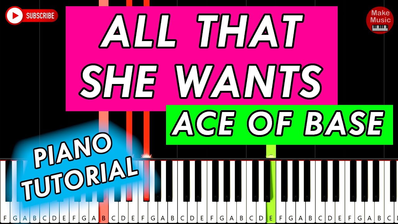 ACE OF BASE - All That She Wants 🎹 Piano Tutorial