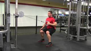 Cable Isometric Squat to Single Arm Row
