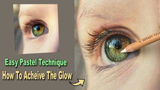 Tutoriel crayon pastel | Étude des yeux éclatants + Cils et teint screenshot 1