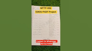 How to make IGNOU PGDT project | How to write IGNOU PGDT proposal letter #ignou #project #pgdt #ssc