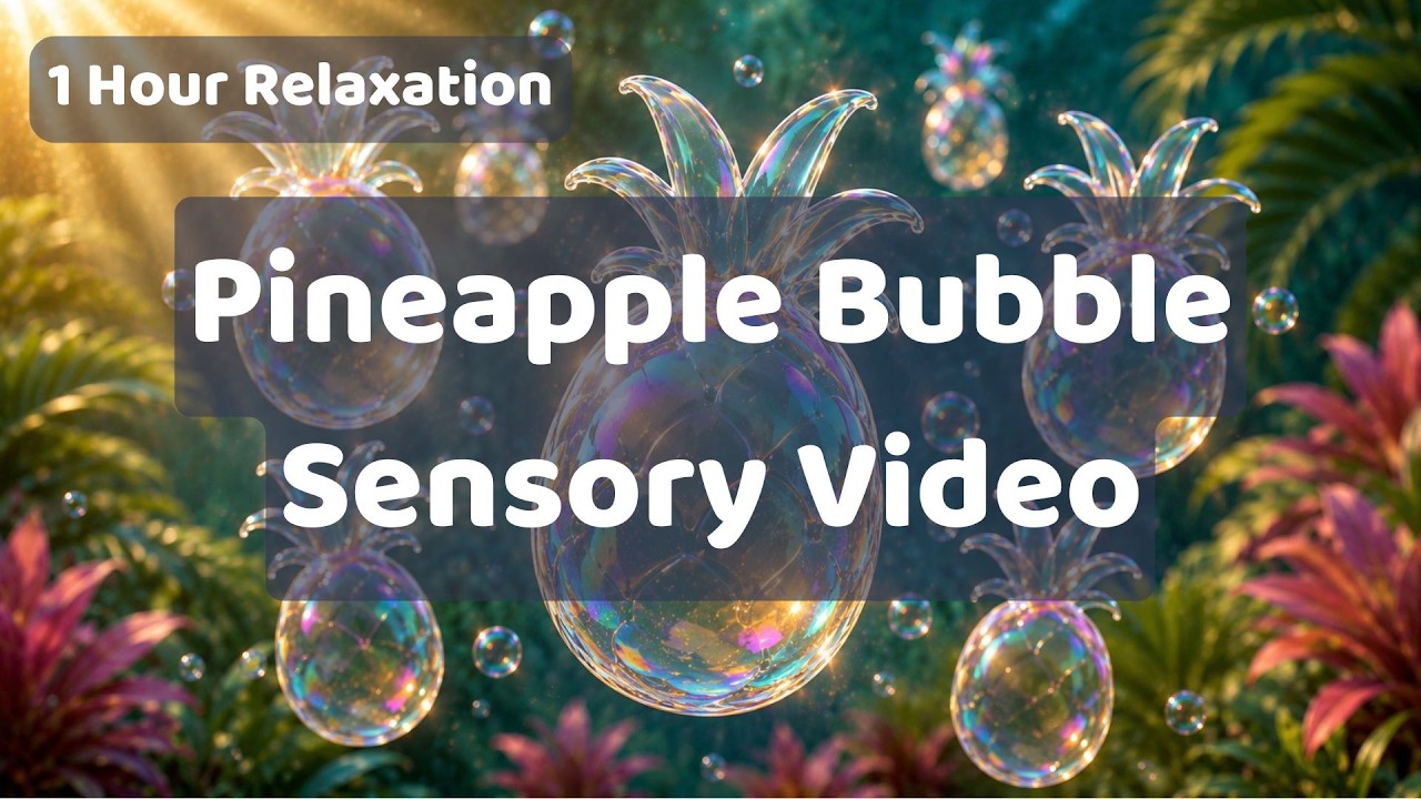 Watch Tropical Pineapple Bubble Sensory Video | 1 Hour of Relaxing Music for Babies & Dogs on YouTube Watch Tropical Pineapple Bubble Sensory Video | 1 Hour of Relaxing Music for Babies & Dogs on YouTube