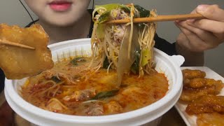 ASMR MUKBANG) 중독성 최고 마라탕과 쫀득바삭한 꿔바로우 먹방 〰️