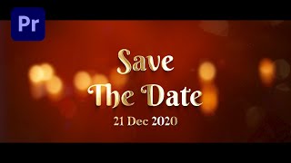 How To Create Wedding Invitation Video In Premiere Pro Animated Golden Wedding Title Preset Hindi