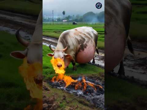 Cow injured by fire rescued by fire brigade #humanity #cow #animals #rescueanimals #firebrigade