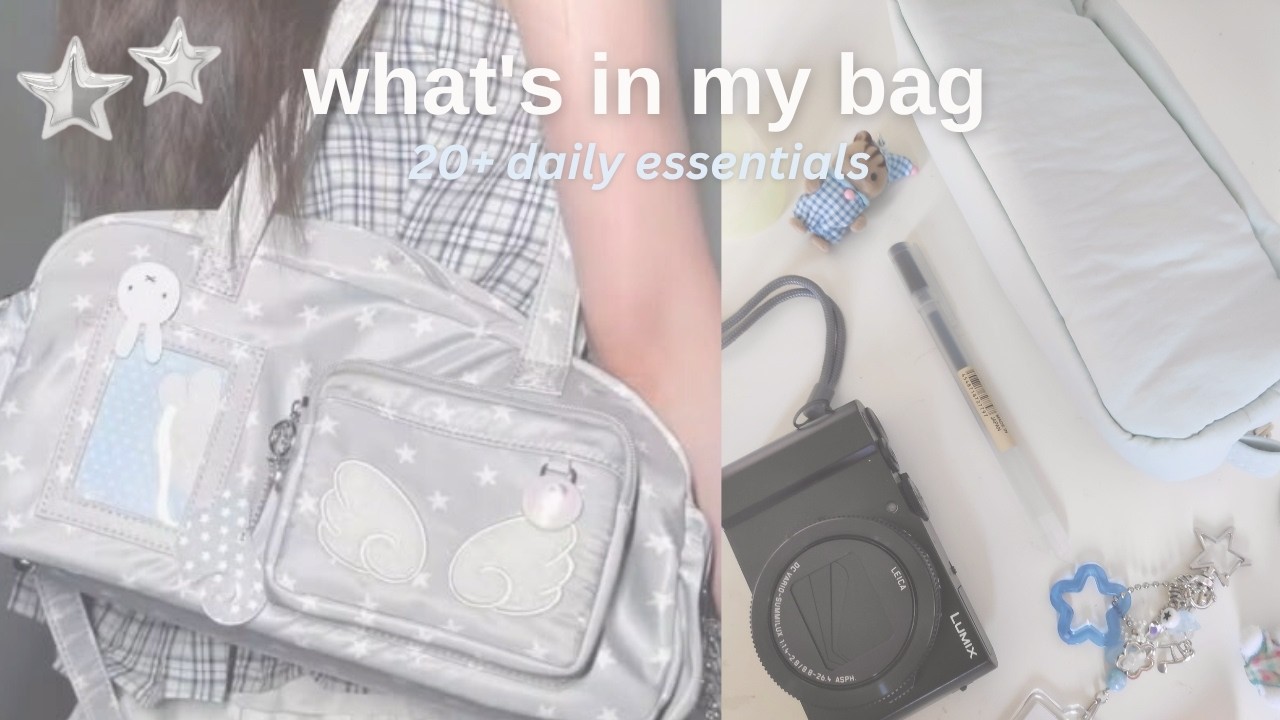 WHAT’S IN MY BAG?! 💭 ‧₊˚♪ 𝄞 20+ aesthetic & useful daily essentials, cute bag deco