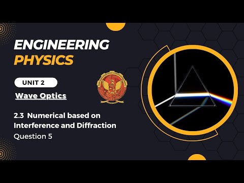 2.3 Numerical 5 based on Interference and Diffraction | BT201 |