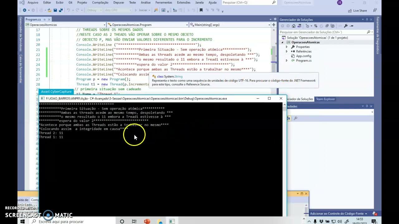 C Threads Operações Atómicas LockMonitor YouTube
