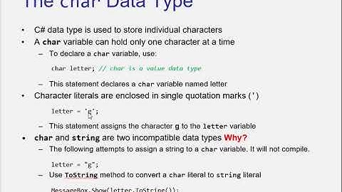 C#   Chapter 8   Processing Data Part 1 Introduction 1