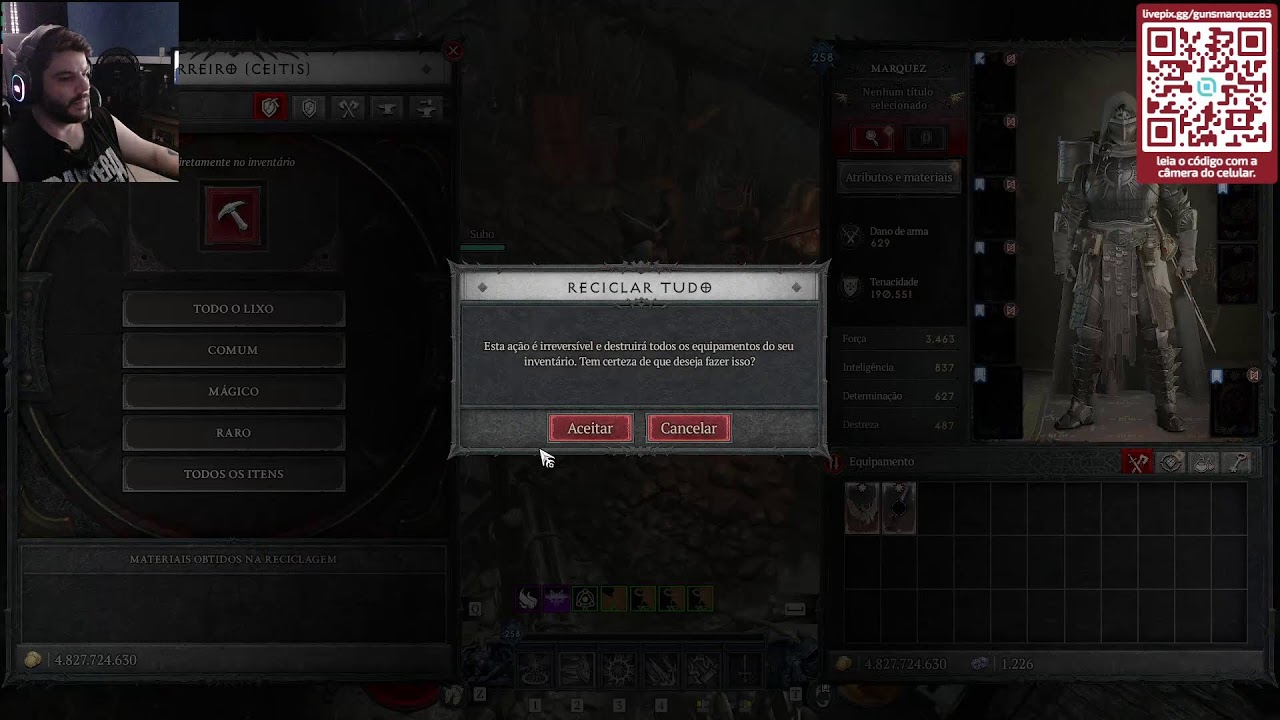 🔞LIVE ON -  DIABLO IV - PALADINHO AURADIN - EM BUSCA DE MÍTICOS