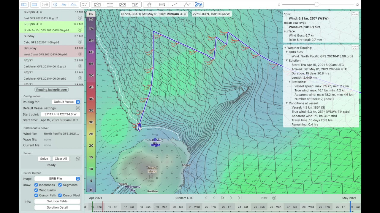 LuckGrib weather routing - Mac getting started