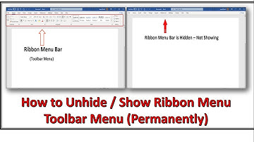 How To Hide Or Show Ribbon Bar In Microsoft Word - View Ribbon Menu-Toolbar in MS Word,, Power Point