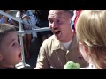 U S  Marine Surprises His Family in the Front Yard