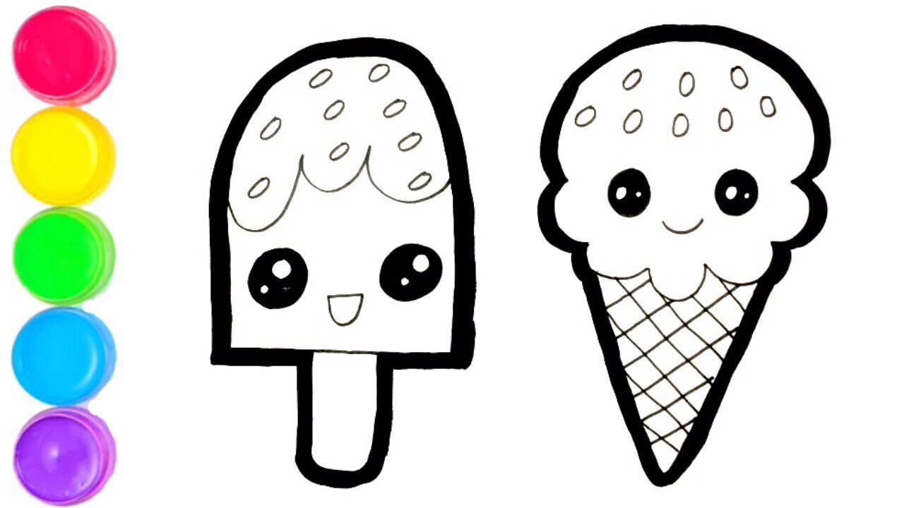 Ice Cream Drawing Easy Step By Step How To Draw Ice Cream Step By Step Easy Drawing For Kids Youtube