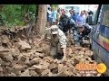 Criança sofreu politraumatismo após ficar soterrado em queda de muro em CZ; Três idosos sofreram fraturas e estão no HRC. Fotos