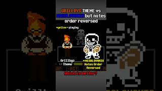Grillbys Theme x MEGALOVANIA Notes Order Reversed Comparison #undertale #deltarune