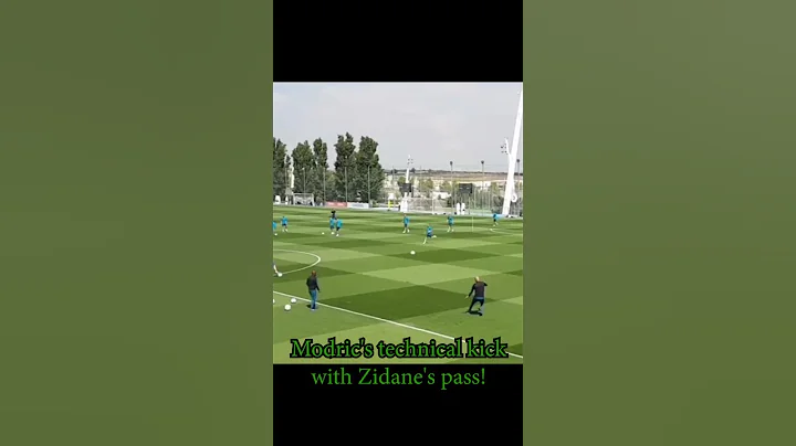 Modric and Zidane in training