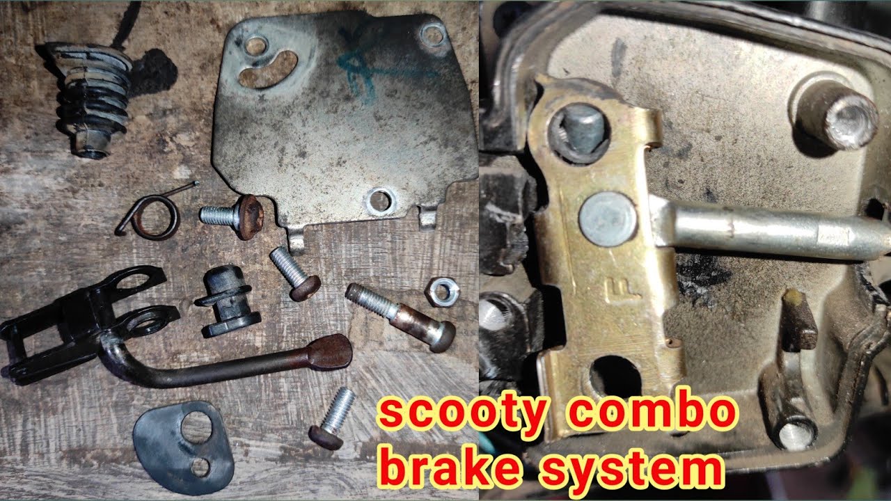 combi brake system honda activa combi brake system hero Maestro combi brake adjustment YouTube