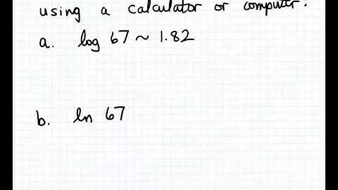 Evaluating a logarithm with a calculator