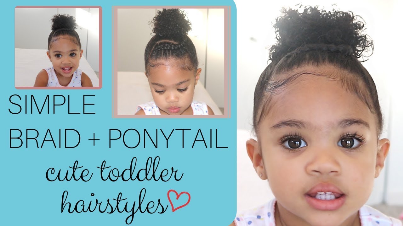 Simple Braid Ponytail Cute Toddler Hairstyle Ideas