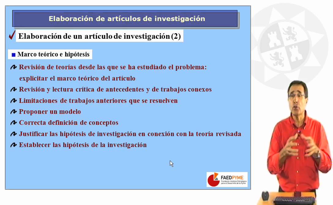 Metodología de investigación.Elaboración de artículos de investigación