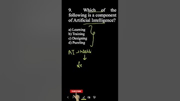 AI MCQ 9| Artificial Intelligence | AI