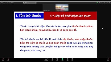 QUẢN LÝ TỒN TRỮ THUỐC : BUỔI 1