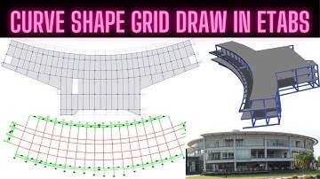 Curve Grid Draw in ETABS || Curve Shape Building Model in ETABS ||