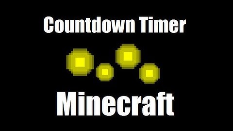 Countdown Timer in Minecraft