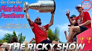 Florida Panthers 2025 Stanley Cup Championship Ceremony 🏆 | Players Celebrate with Fans Go Cats Go