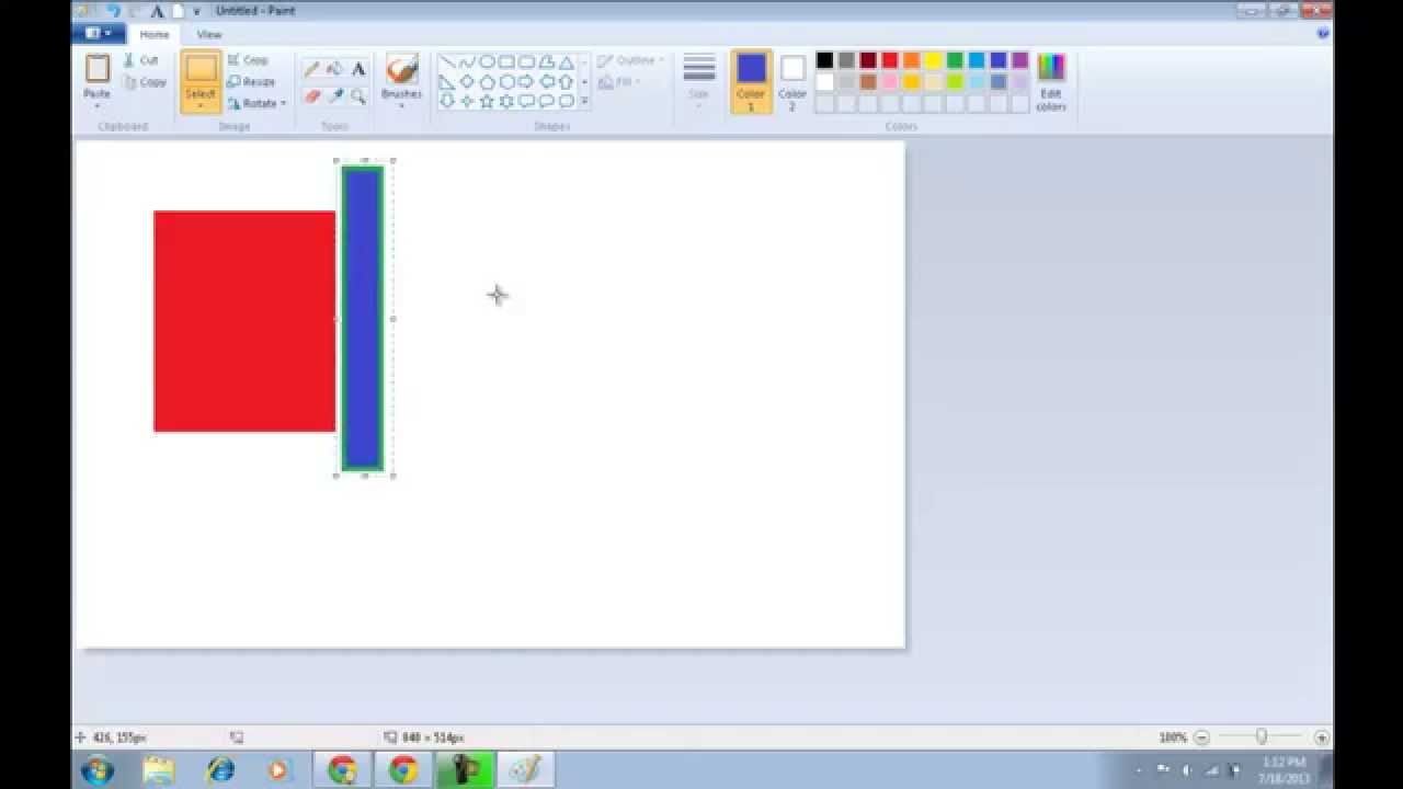 How can you crop a photo in the Windows Basic Paint program?