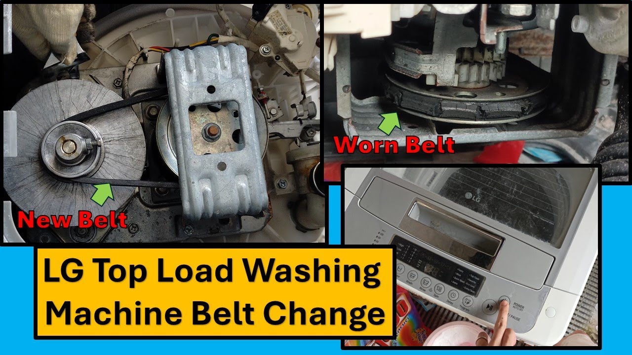 Guide to replace worn belt to fix drum not moving issue for LG Top Load