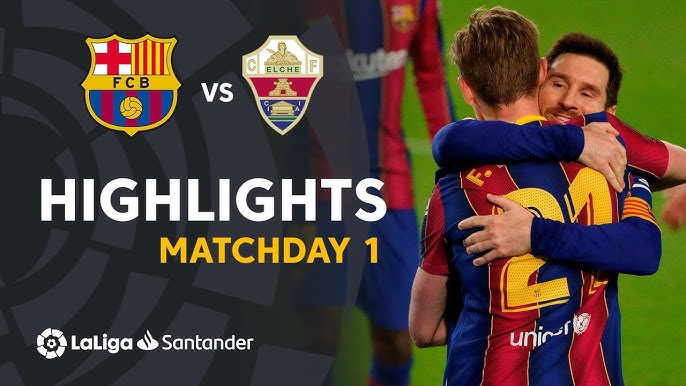 Highlights Fc Barcelona Vs Elche Cf 3 0 Youtube