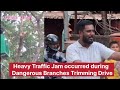 Tree Trimming Drive Causes Traffic Snarl at Bhatulem