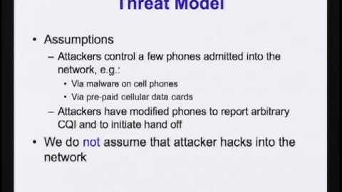 CERIAS Security: Exploiting Opportunistic Scheduling in Cellular Data Networks 2/5