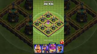 Deadly Bomb Tower Base Vs All Hero's 🔥 #Shorts #Clashofclans