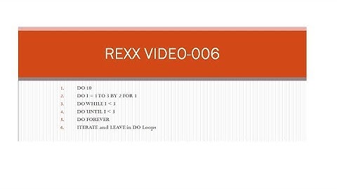 REXX Programming | 06 | Do Loops