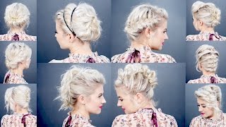 10 EASY UPDO Tutorials FOR SHORT HAIR | Milabu