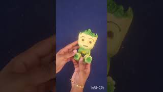 CUTE BABY GROOT Flower Pot 🌱 | Mini Planter &amp; Pen Holder!! #EcomUnboxing #babygroot #penholder