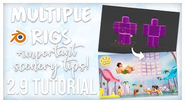 MULTIPLE RIGS IN BLENDER+ 5 SCENERY TIPS! [Roblox GFX Tutorial]