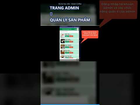 Trang admin quản lý sản phẩm