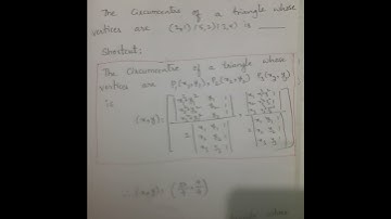 Shortcut to find the Circumcentre of the Triangle