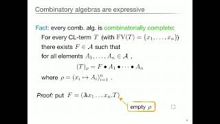 Lecture 11 - Lambda-algebras and Simple Types