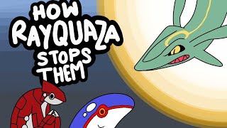 How Rayquaza stops Groudon \& Kyogre || Illustrator Animations