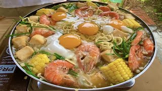 Very Delicious and Easy Noodles Soup with Shrimp 🍤🥚🍜