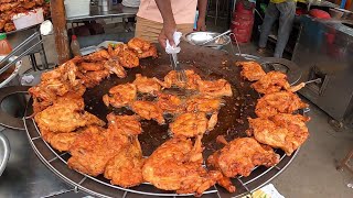 Yummy style Tandoori Chicken CHAAP with NAAN Roti Popular Street Food in Bangladesh! BdFood