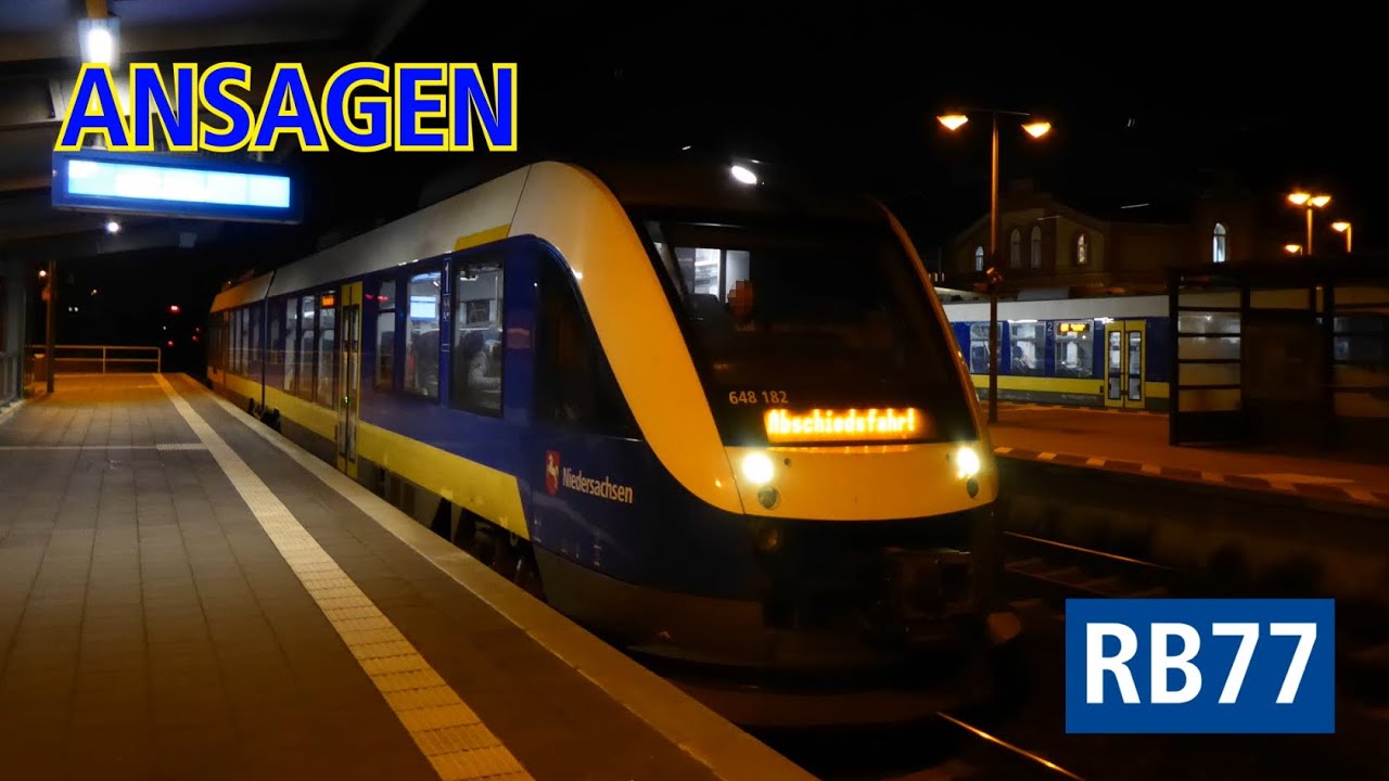 [NordWestBahn] Ansagen der RB77 Hildesheim Hbf  - Bünde (Westf)