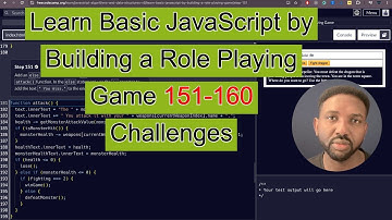 Learn JavaScript the Fun Way: Create a Role-Playing Game with FreeCodeCamp 151-160 Challenges.