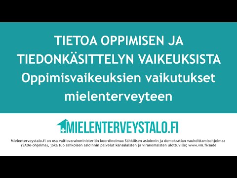 Oppimisvaikeuksien vaikutus mielenterveyteen