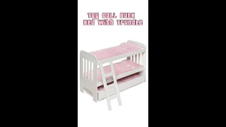 Badger Basket Toy Doll Bunk Bed with Trundle Review, Ladder, Personalization Kit for 22-Inch Dolls